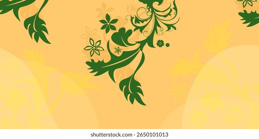 Yellow summer tropical background with palm leaves. Minimal flat design in bright color palette. Vector illustration perfect for vacation, beach, travel, and seasonal creative projects