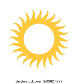 Yellow sun beams design element