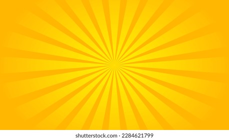 Fondo del vector amplio del gradiente de ráfaga de sol amarillo