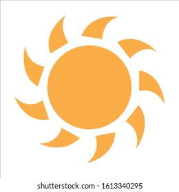 Yellow Sun burst icon isolated on background. Vector illustration.