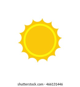 Flat Sun Icon Summer Pictogram Sunlight Stock Vector (Royalty Free ...