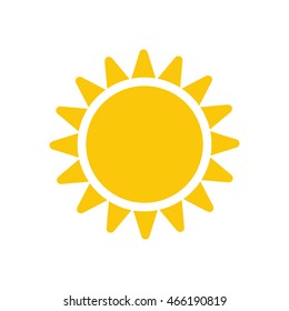 Yellow Sun burst icon isolated. Vector illustration.