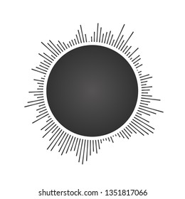 Yellow Sun burst icon or logo. Modern simple flat sunlight, sign. Business, internet concept. Trendy vector summer symbol. Logo Vector illustration