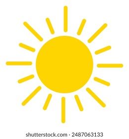 Yellow sun clipart vector illustration 