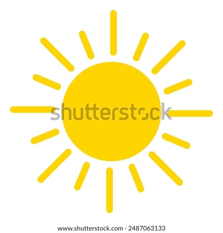 Yellow sun clipart vector illustration 