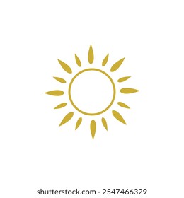 Yellow sun energy vector logo design