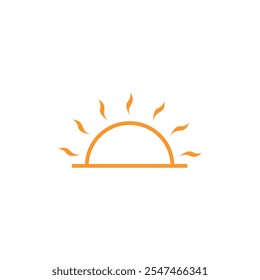 Yellow sun energy vector logo design