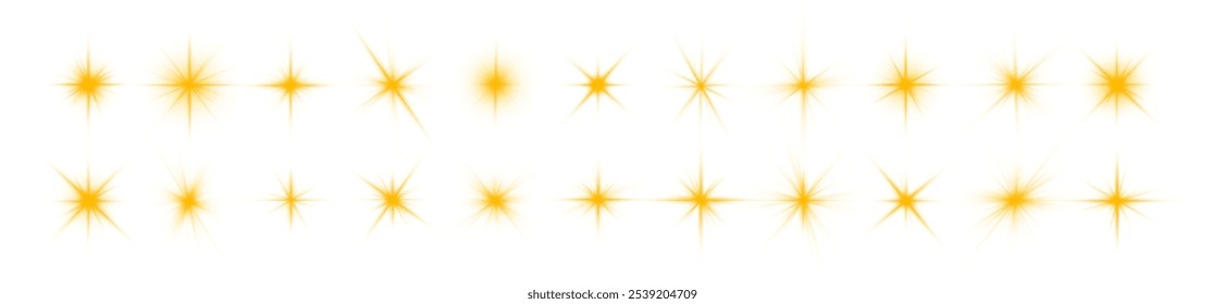 The yellow sun, a flash, a soft glow without departing rays. Orange summer sunlight burst. Summer sunburst. Shiny hot star lights, summer concept gold bright and vibrant color background. Vector