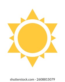 Yellow sun geometrical shape design