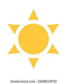 Yellow sun glare design element