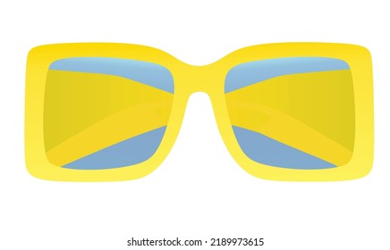 Yellow Sun Glasses. Vector Illustration