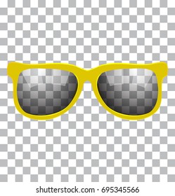 Yellow Sun Glasses Vector Illustration