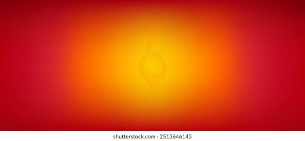 Gradiente de sol amarillo sobre fondo rojo
