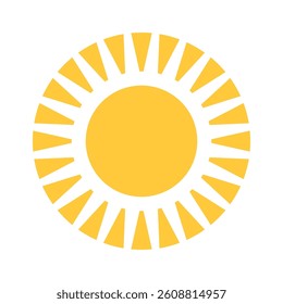 Yellow sun heat rounded shape