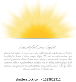Yellow sun icon, clip-art, symbol, isolated on white background, vector illustration. Sun clip art, symbol, vector design.