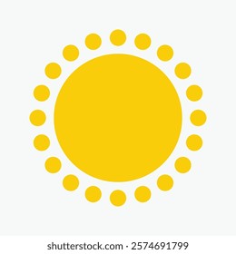 Yellow sun icon , including shining rays, sunset designs, solar energy, and star-inspired illustrations. Perfect for representing warmth, tanning, and bright energy.