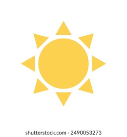 yellow sun icon star shaped sun abstract background vector illustration