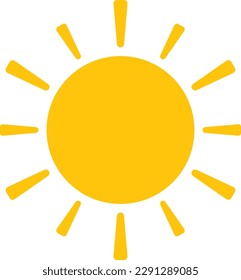 Yellow sun icon. stock vector