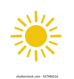 yellow Sun icon. Stock vector symbol illustration