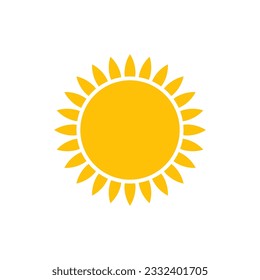 Yellow Sun Icon, Sun Vector Illustration