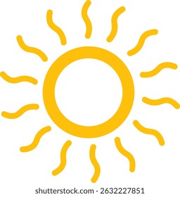 Yellow Sun Illustration for Summer Designs
