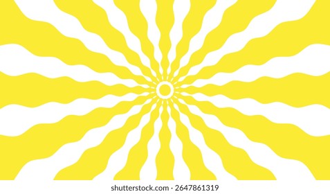 yellow sun light vector with abstract pattern on white background for summer background or nature theme	