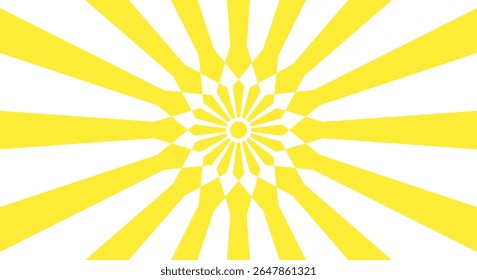 yellow sun light vector with abstract pattern on white background for summer background or nature theme	