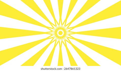 yellow sun light vector with abstract pattern on white background for summer background or nature theme	