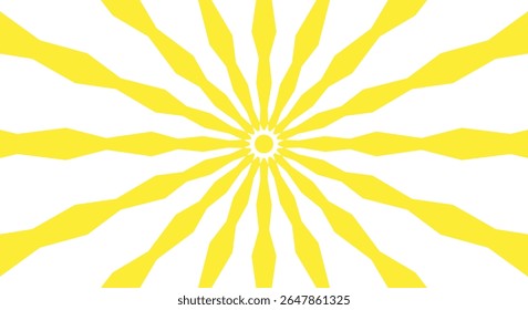 yellow sun light vector with abstract pattern on white background for summer background or nature theme	