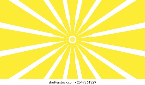 yellow sun light vector with abstract pattern on white background for summer background or nature theme	