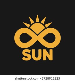 Yellow sun logo with infinity symbol