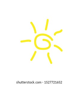 Yellow Sun Logo Vector Illustration