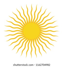 Yellow Sun Logo Weather Forecast Icon Stock Vector (Royalty Free ...