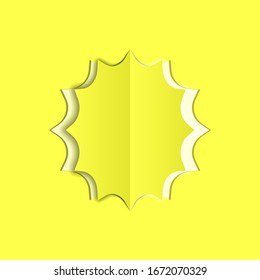 Yellow Sun Paper Vector Design