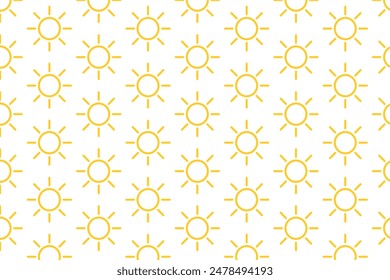 Yellow sun pattern for textile, wallpapers and home decoration . Sun wallpaper . Sun background vector