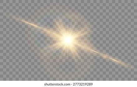 Yellow sun radiant glow bright solar light burst heat summer abstract sky background vector illustration design.