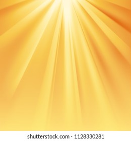 Yellow sun rays with orange flare