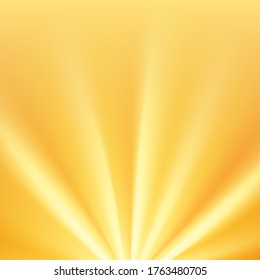 Yellow sun rays with warm orange flare