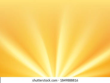 Yellow sun rays with warm orange flare