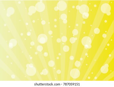 Yellow Sun Shines bubble background