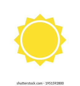 Yellow sun simple flat icon