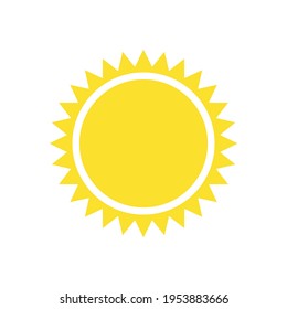 Yellow sun simple flat icon