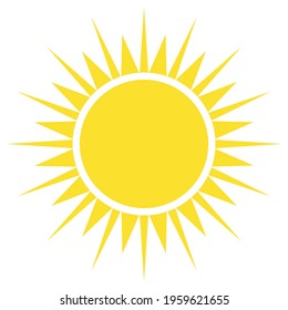 Yellow Sun Simple Flat Icon