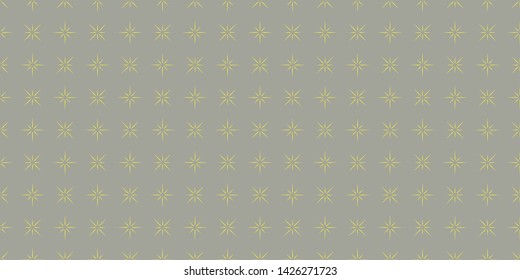 Yellow sun in simple style isolated on gray background vector illustration - Seamless vector for background, fabric or paper.