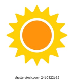 yellow sun  - simple vector illustration	