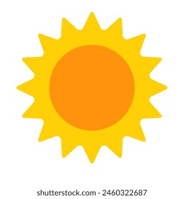 yellow sun  - simple vector illustration	