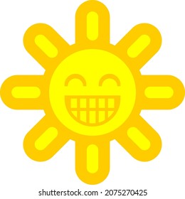 Yellow sun with smiley face