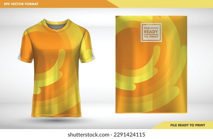 yellow sun Sports jersey and t-shirt template sports jersey design vector mockup. Sports design for football and soccer