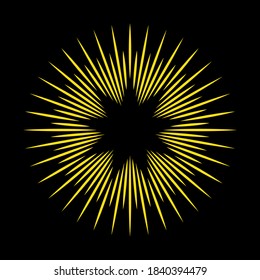 yellow sun star burst vector logo template