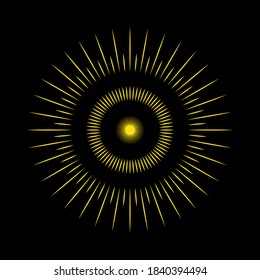 plantilla de logotipo del vector de explosión de estrella solar amarilla